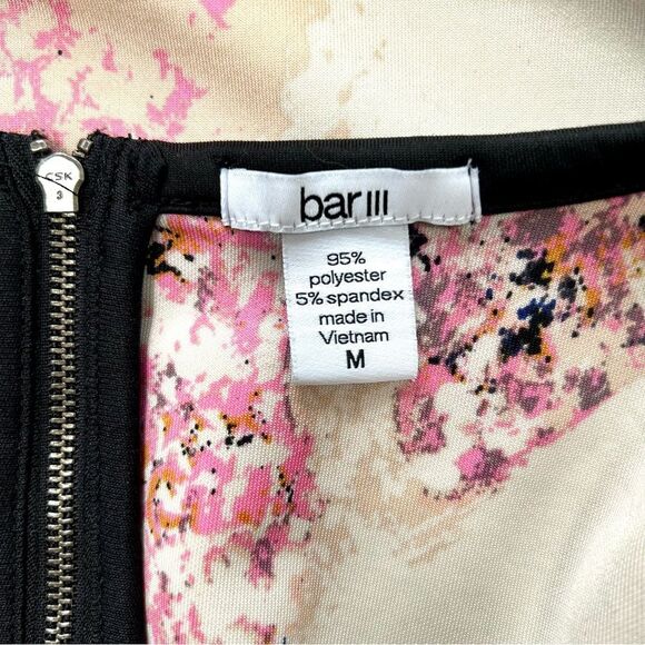 Bar‎ III sleeveless color block floral sheath dress zipper back woman’s size M - Picture 3 of 9